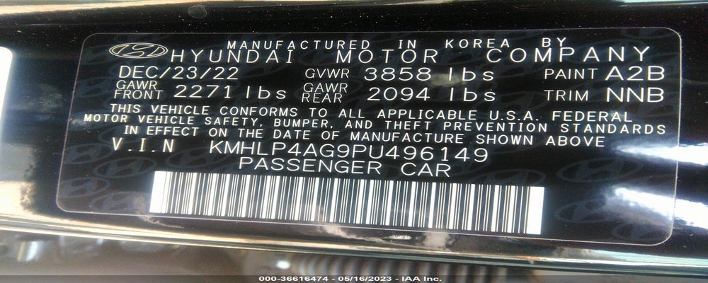 KMHLP4AG9PU496149 2023 HYUNDAI ELANTRA photo no. 9