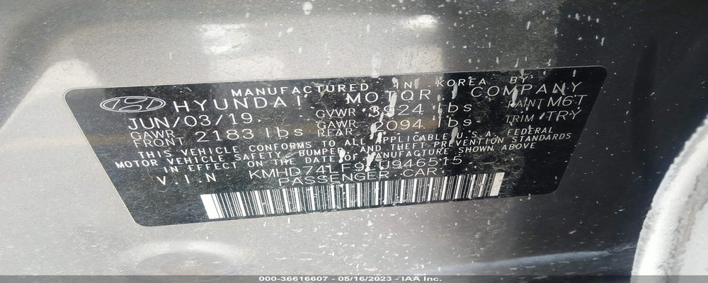KMHD74LF9LU946515 2020 HYUNDAI ELANTRA photo no. 9