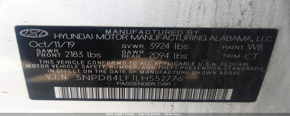5NPD84LF1LH552776 2020 HYUNDAI ELANTRA photo no. 9