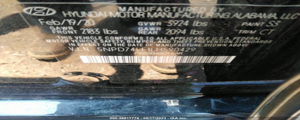 5NPD74LF1LH590429 2020 HYUNDAI ELANTRA photo no. 9
