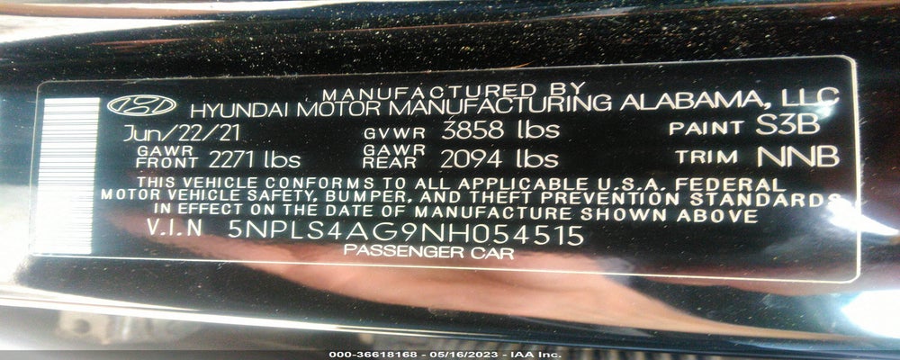 5NPLS4AG9NH054515 2022 HYUNDAI ELANTRA photo no. 9