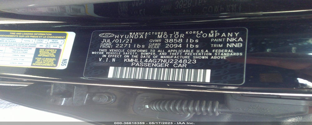 KMHLL4AG7NU224823 2022 HYUNDAI ELANTRA photo no. 9