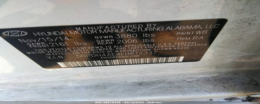 5NPDH4AE4FH612337 2015 HYUNDAI ELANTRA photo no. 9