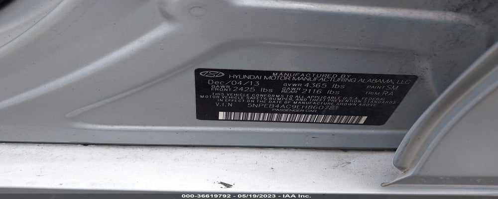 5NPEB4AC9EH860781 2014 HYUNDAI SONATA photo no. 9