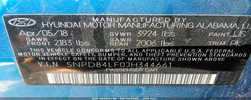 5NPD84LF0JH344661 2018 HYUNDAI ELANTRA photo no. 9