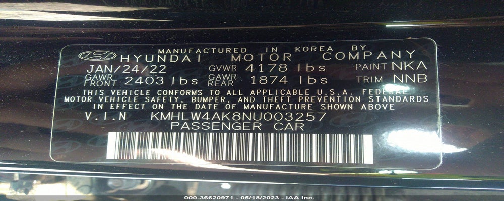KMHLW4AK8NU003257 2022 HYUNDAI ELANTRA N photo no. 9