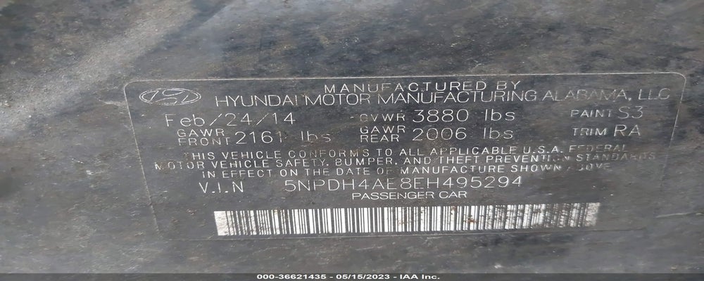 5NPDH4AE8EH495294 2014 HYUNDAI ELANTRA photo no. 9