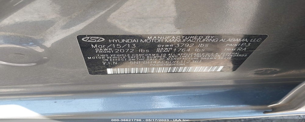 5NPDH4AE6DH312361 2013 HYUNDAI ELANTRA photo no. 9
