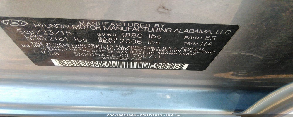 5NPDH4AE0GH766741 2016 HYUNDAI ELANTRA photo no. 9