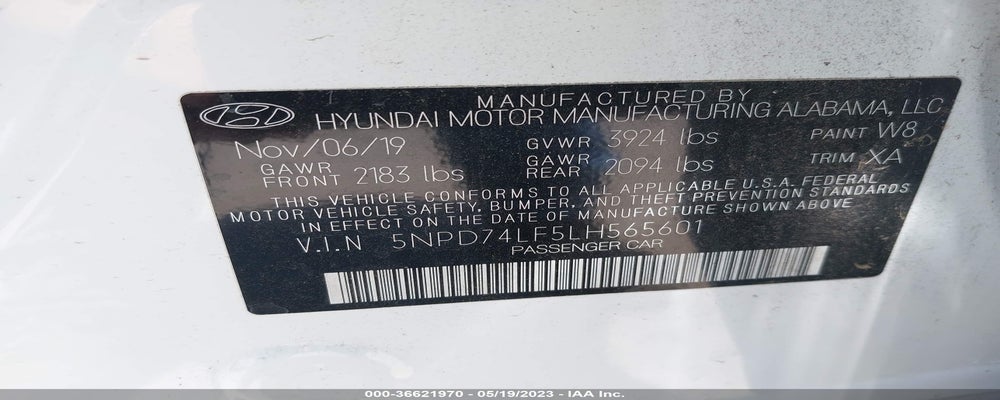 5NPD74LF5LH565601 2020 HYUNDAI ELANTRA photo no. 9