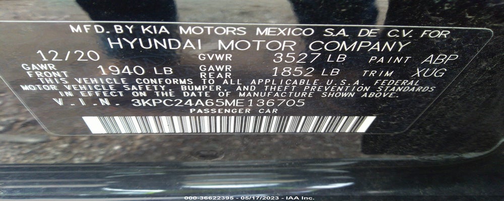3KPC24A65ME136705 2021 HYUNDAI ACCENT photo no. 9