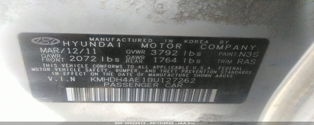 KMHDH4AE1BU127262 2011 HYUNDAI ELANTRA photo no. 9