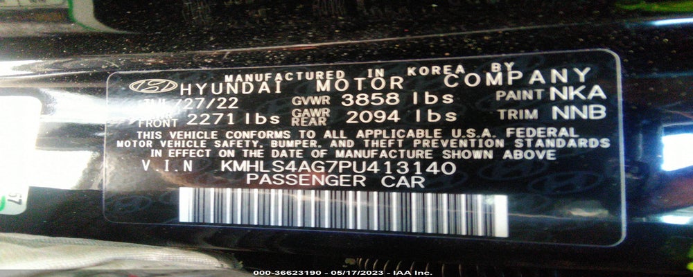 KMHLS4AG7PU413140 2023 HYUNDAI ELANTRA photo no. 9