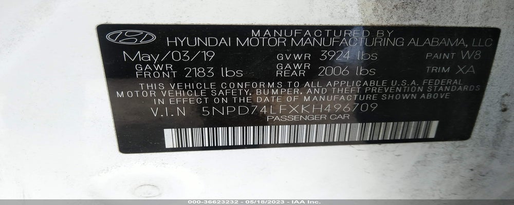 5NPD74LFXKH496709 2019 HYUNDAI ELANTRA photo no. 9