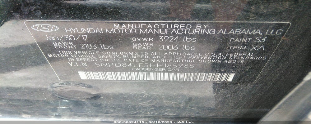 5NPD84LF5HH185985 2017 HYUNDAI ELANTRA photo no. 9