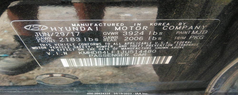 KMHD84LF1JU514480 2018 HYUNDAI ELANTRA photo no. 9