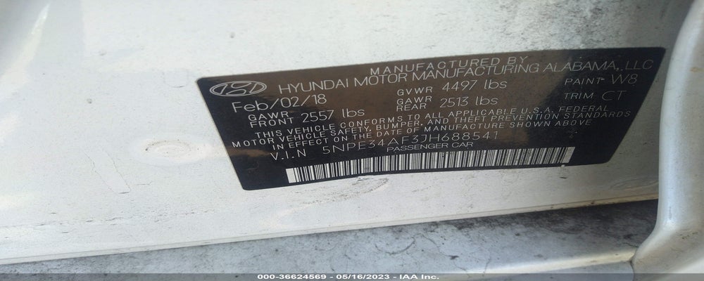5NPE34AF3JH688541 2018 HYUNDAI SONATA photo no. 9