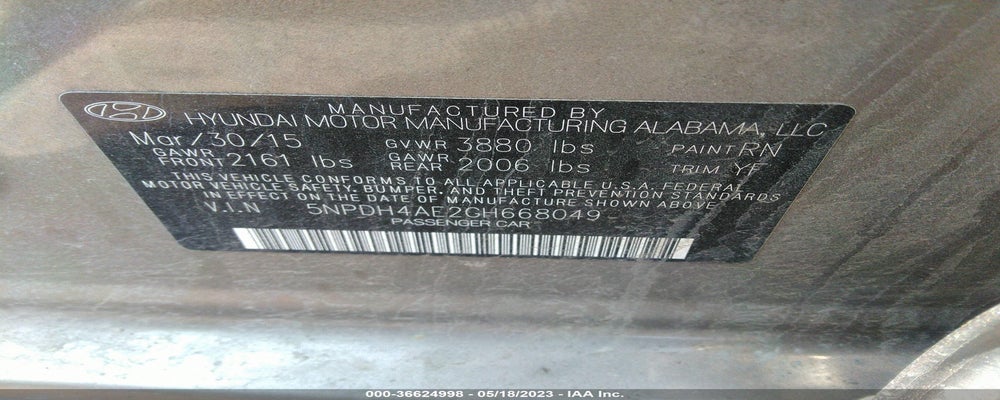 5NPDH4AE2GH668049 2016 HYUNDAI ELANTRA photo no. 9