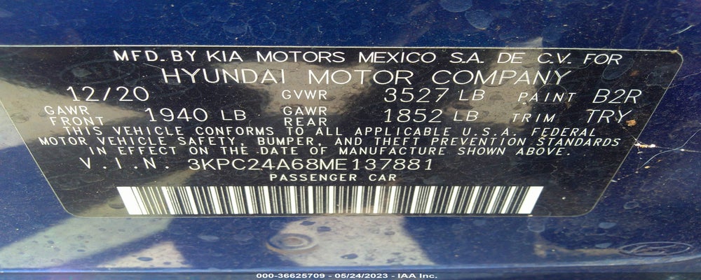 3KPC24A68ME137881 2021 HYUNDAI ACCENT photo no. 9