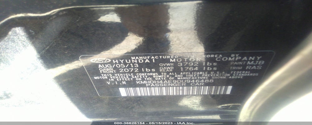 KMHDH4AE9DU946488 2013 HYUNDAI ELANTRA photo no. 9