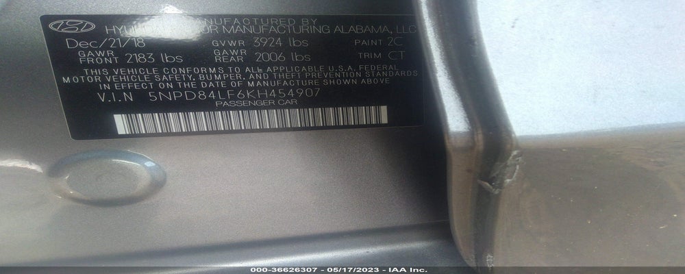 5NPD84LF6KH454907 2019 HYUNDAI ELANTRA photo no. 9
