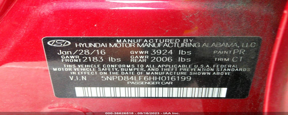 5NPD84LF6HH016199 2017 HYUNDAI ELANTRA photo no. 9