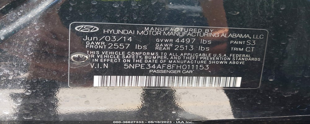 5NPE34AF8FH011153 2015 HYUNDAI SONATA photo no. 9