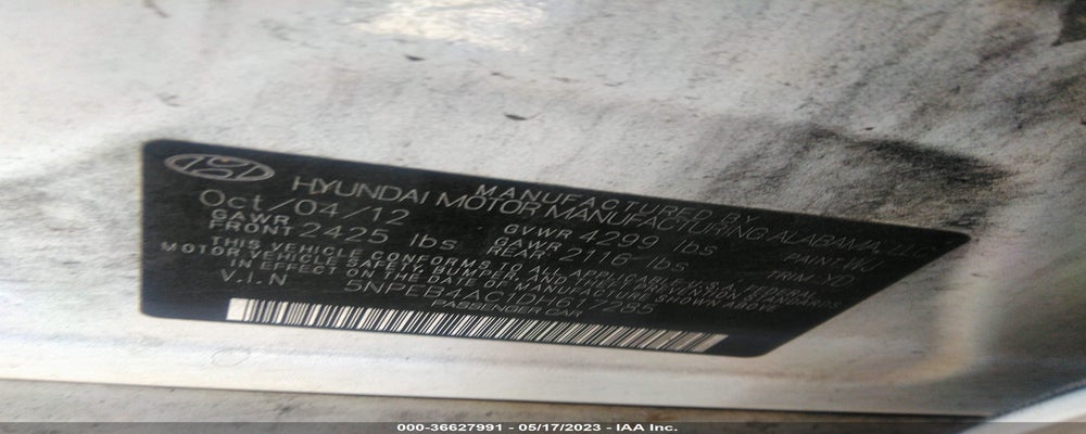 5NPEB4AC1DH617285 2013 HYUNDAI SONATA photo no. 9
