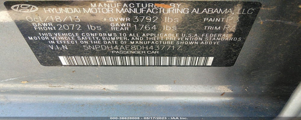 5NPDH4AE8DH437717 2013 HYUNDAI ELANTRA photo no. 9