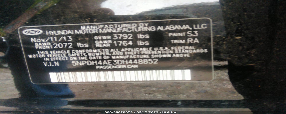 5NPDH4AE3DH448852 2013 HYUNDAI ELANTRA photo no. 9