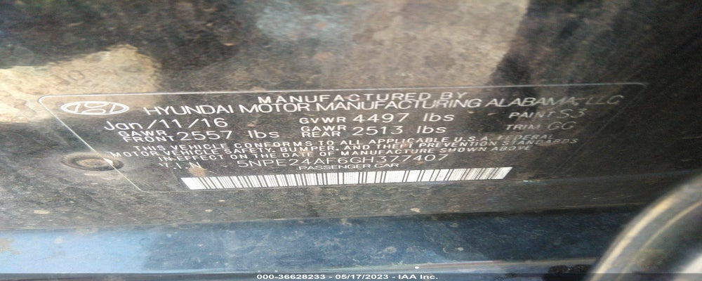 5NPE24AF6GH377407 2016 HYUNDAI SONATA photo no. 9