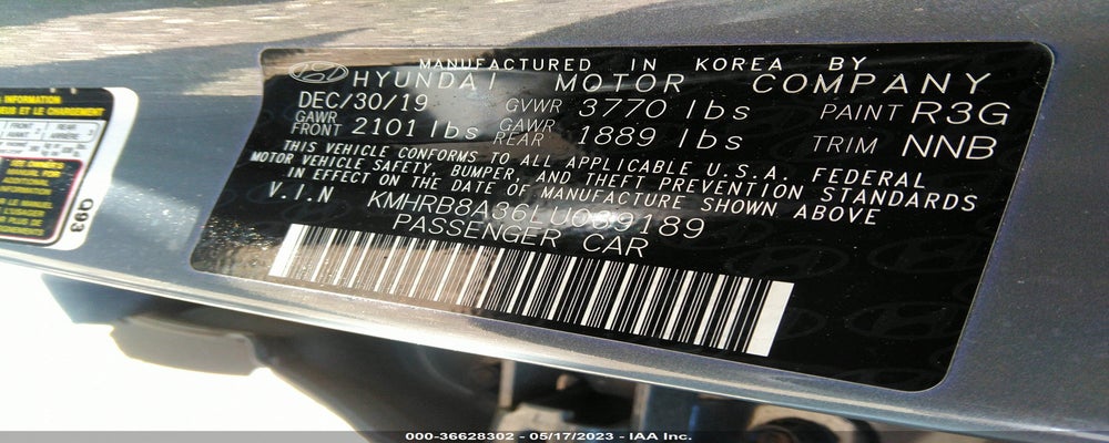 KMHRB8A36LU039189 2020 HYUNDAI VENUE photo no. 9