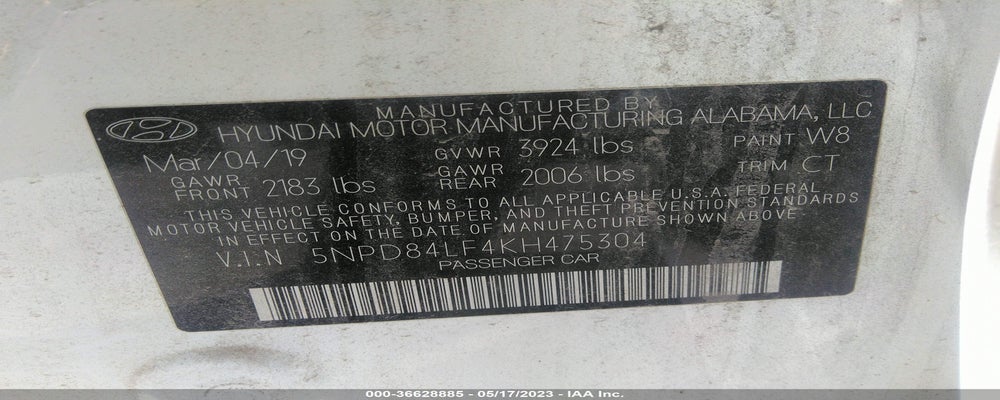 5NPD84LF4KH475304 2019 HYUNDAI ELANTRA photo no. 9