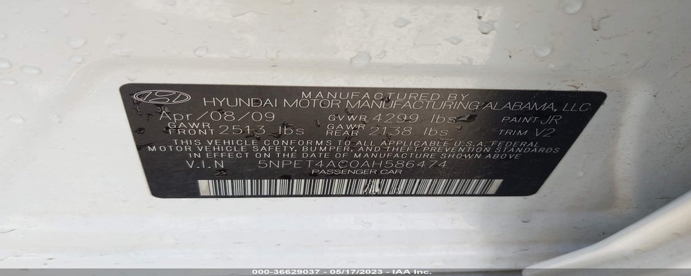 5NPET4AC0AH586474 2010 HYUNDAI SONATA photo no. 9