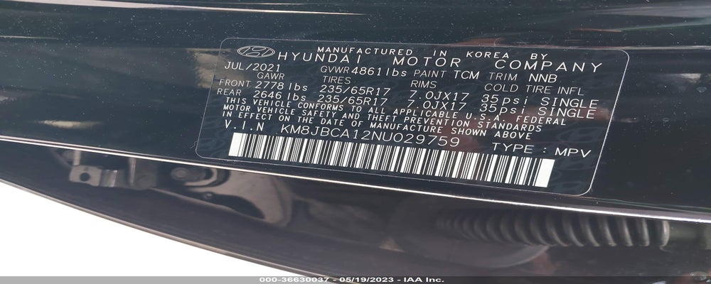 KM8JBCA12NU029759 2022 HYUNDAI TUCSON HYBRID photo no. 9