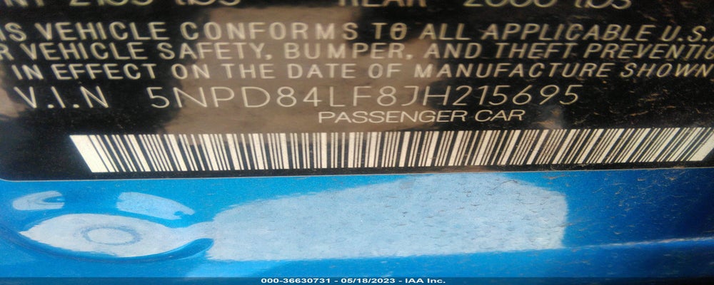 5NPD84LF8JH215695 2018 HYUNDAI ELANTRA photo no. 9