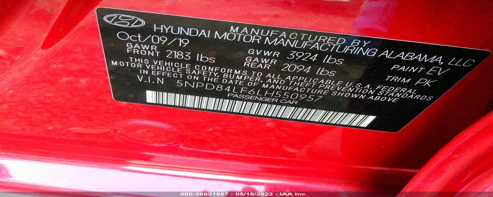 5NPD84LF6LH550957 2020 HYUNDAI ELANTRA photo no. 9