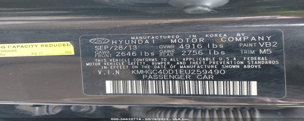 KMHGC4DD1EU259490 2014 HYUNDAI GENESIS photo no. 9