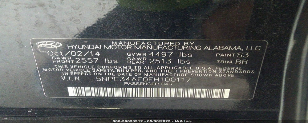 5NPE34AF0FH100117 2015 HYUNDAI SONATA photo no. 9