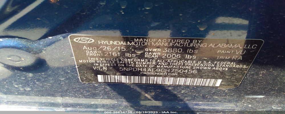 5NPDH4AE9GH750456 2016 HYUNDAI ELANTRA photo no. 9