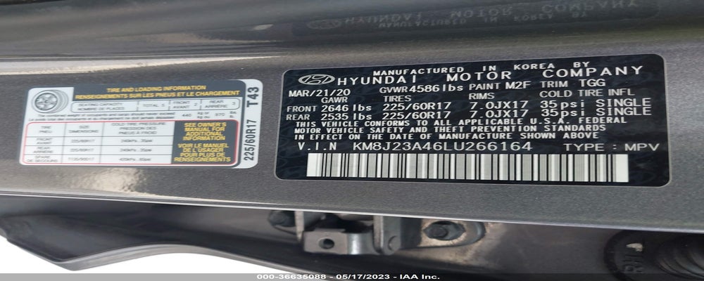 KM8J23A46LU266164 2020 HYUNDAI TUCSON photo no. 9