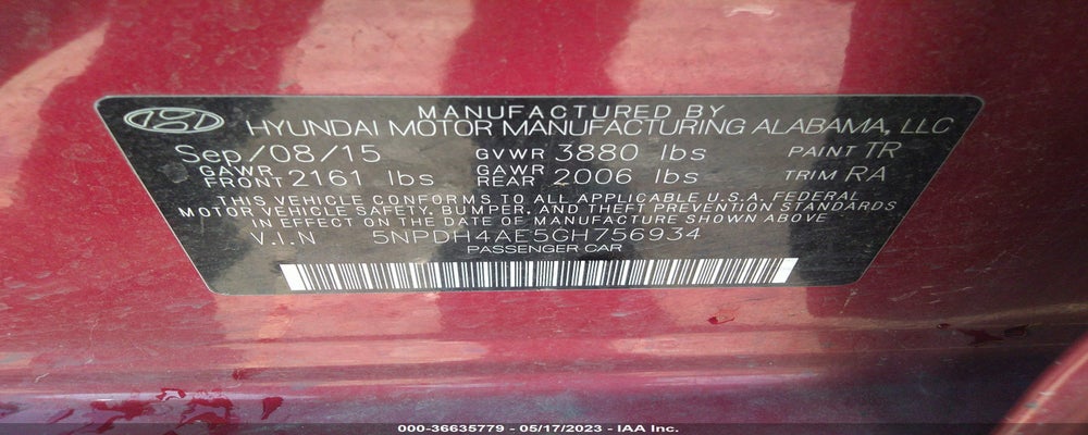 5NPDH4AE5GH756934 2016 HYUNDAI ELANTRA photo no. 9