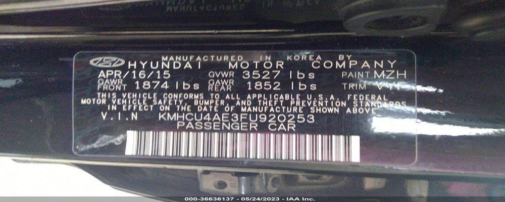 KMHCU4AE3FU920253 2015 HYUNDAI ACCENT photo no. 9
