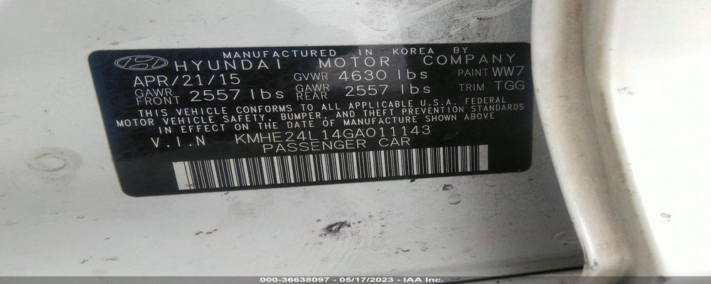 KMHE24L14GA011143 2016 HYUNDAI SONATA HYBRID photo no. 9