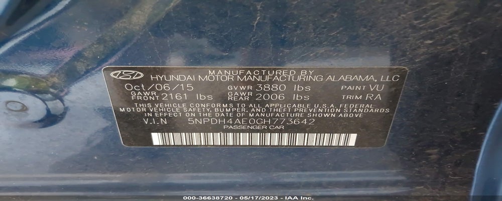 5NPDH4AE0GH773642 2016 HYUNDAI ELANTRA photo no. 9