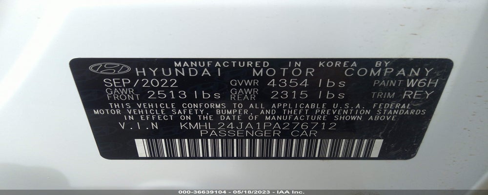 KMHL24JA1PA276712 2023 HYUNDAI SONATA photo no. 9