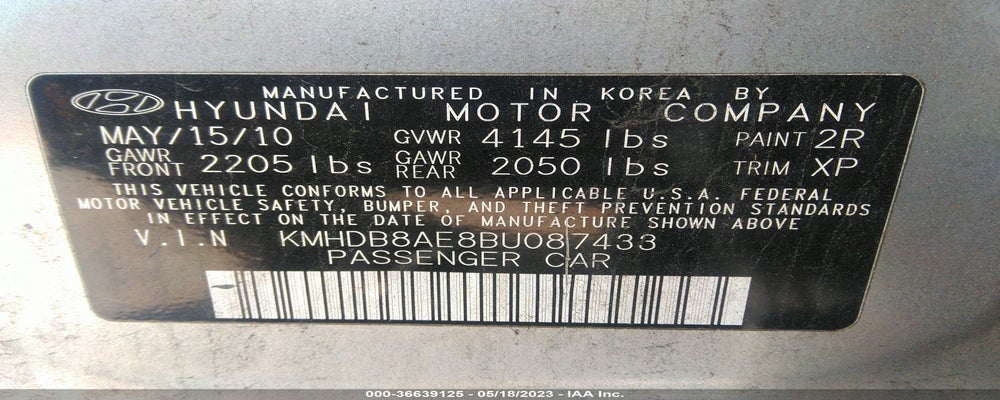 KMHDB8AE8BU087433 2011 HYUNDAI ELANTRA TOURING photo no. 9