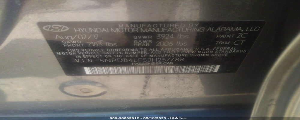 5NPD84LF5JH257788 2018 HYUNDAI ELANTRA photo no. 9