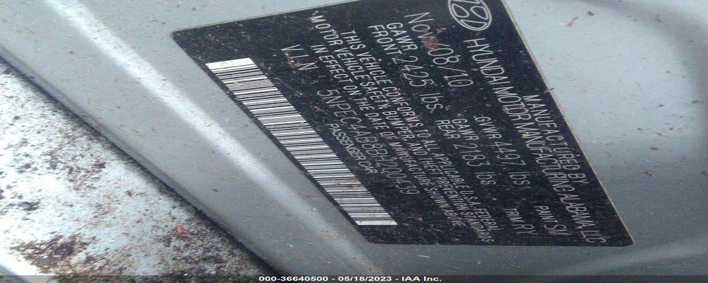 5NPEC4AB8BH200439 2011 HYUNDAI SONATA photo no. 9