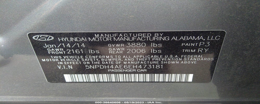5NPDH4AE6EH473181 2014 HYUNDAI ELANTRA photo no. 9